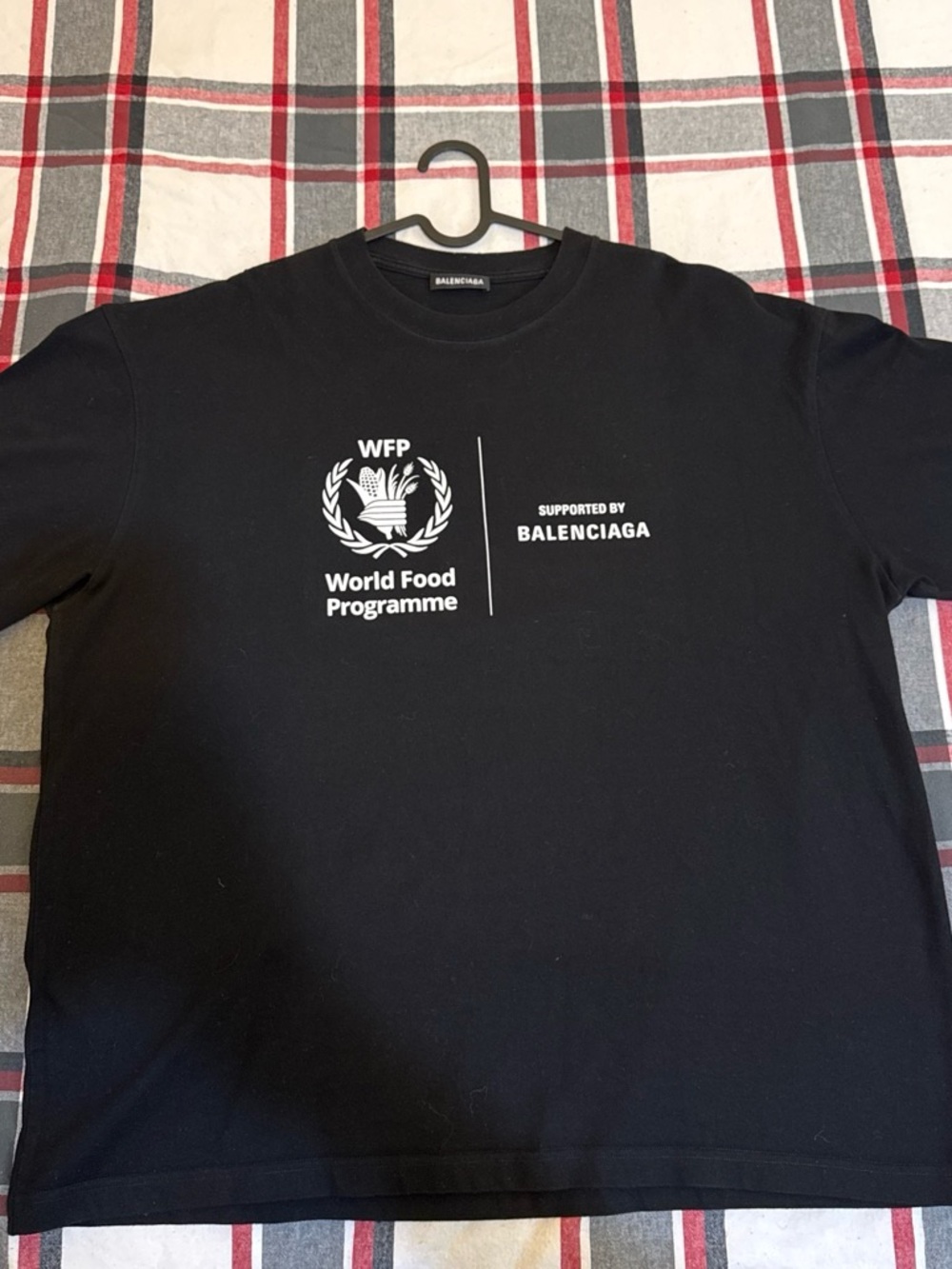 Balenciaga x World Food Programme Black Logo T-shirt